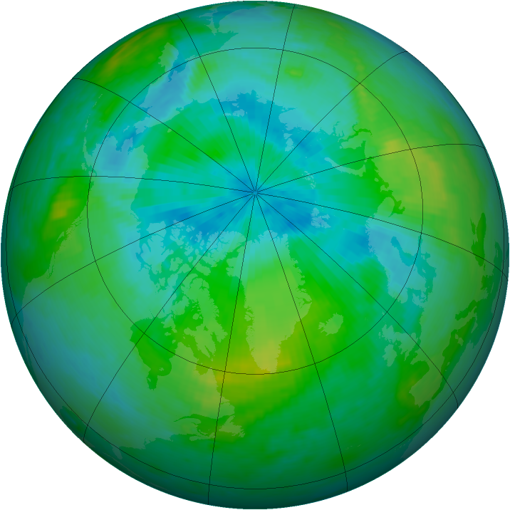 Arctic ozone map for 27 August 1983